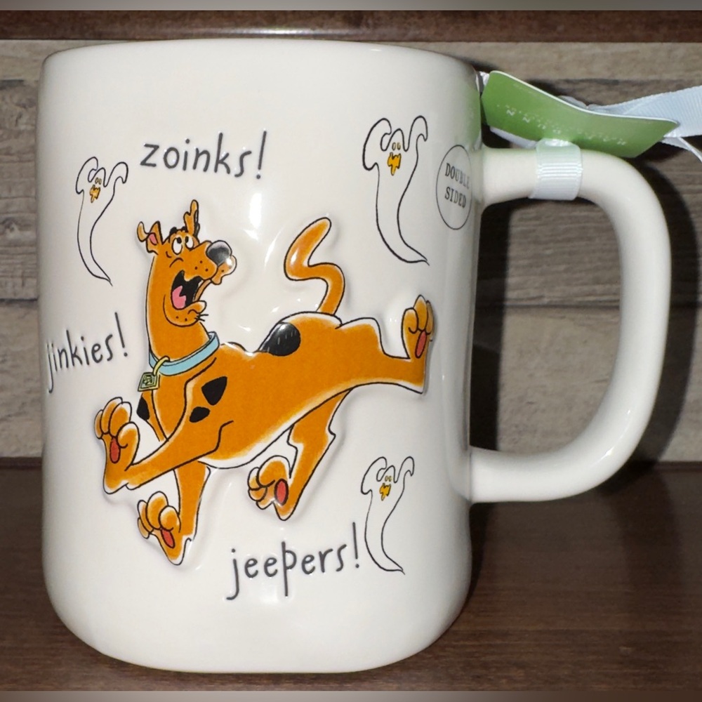 Super Cute 🥰 Rae Dunn Scooby Doo RUH ROH! Mug Scooby Double Sided Ghosts 👻 👻